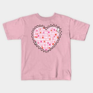 Disco Ball Heart Kids T-Shirt